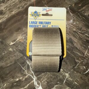 Raine Large Military Rigger's Belt Sand 35–39" BDU Nylon Made USA New